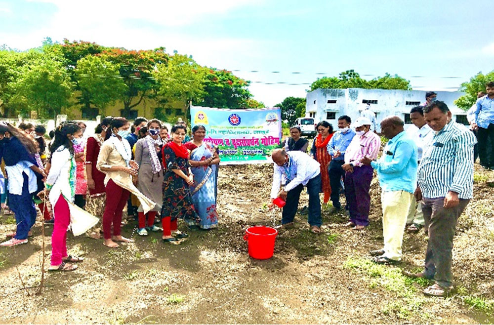 Tree plantation Program by the hand of ADP, at Girls Hostel, COA, Latur